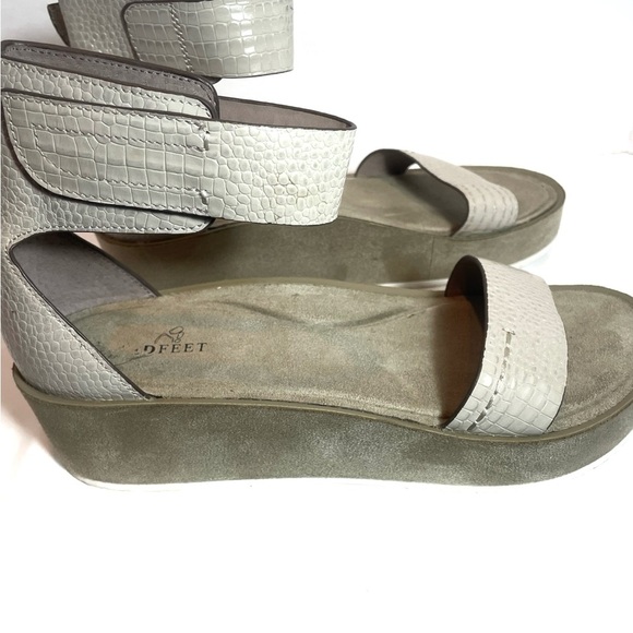 Naked Feet Women’s Renzi Leather Platform Sandals Size 10M - Picture 1 of 15